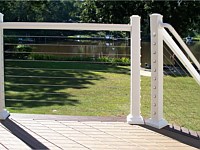 <b>White Aluminum Railing with cable rail</b>